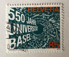 Nr.1348 mit Stempel 550 Jahre Universität Basel 2010  