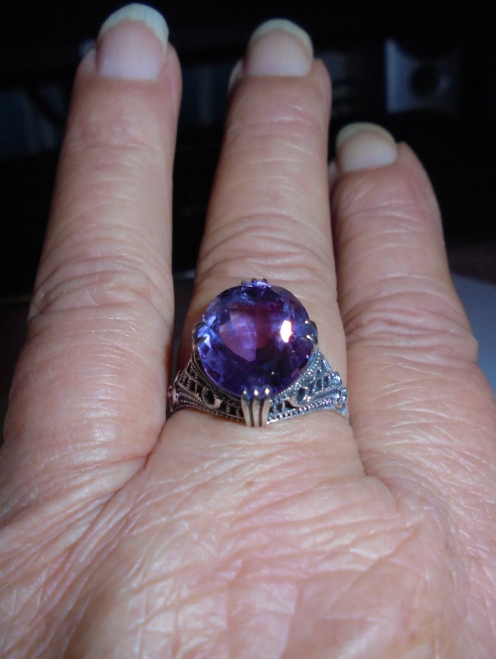 Anelli: Echtschmuck: Amethyst-Silberring 925er Grösse 56/18 – Nuovo (secondo la descrizione) da Zuchwil venduto da maumauchi 3