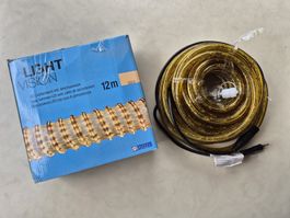 Neue LED Lichtschlauch 12m Gold für Innen/Aussen 💡⭐🎅