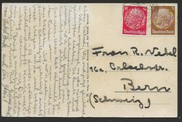 1934  D'Reich 15 Pf Karte Frankfurt - Bern