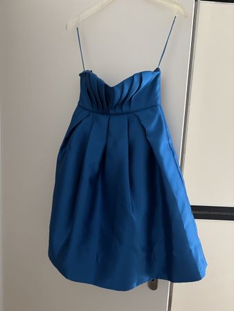 Jill Stuart Cobalt Blue Dress - Strapless Party Bow!