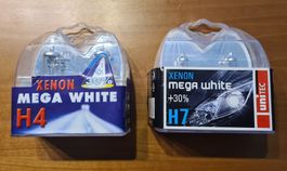 Lampadine Auto Xenon H4 + H7 Mega White Unitec Nuove!