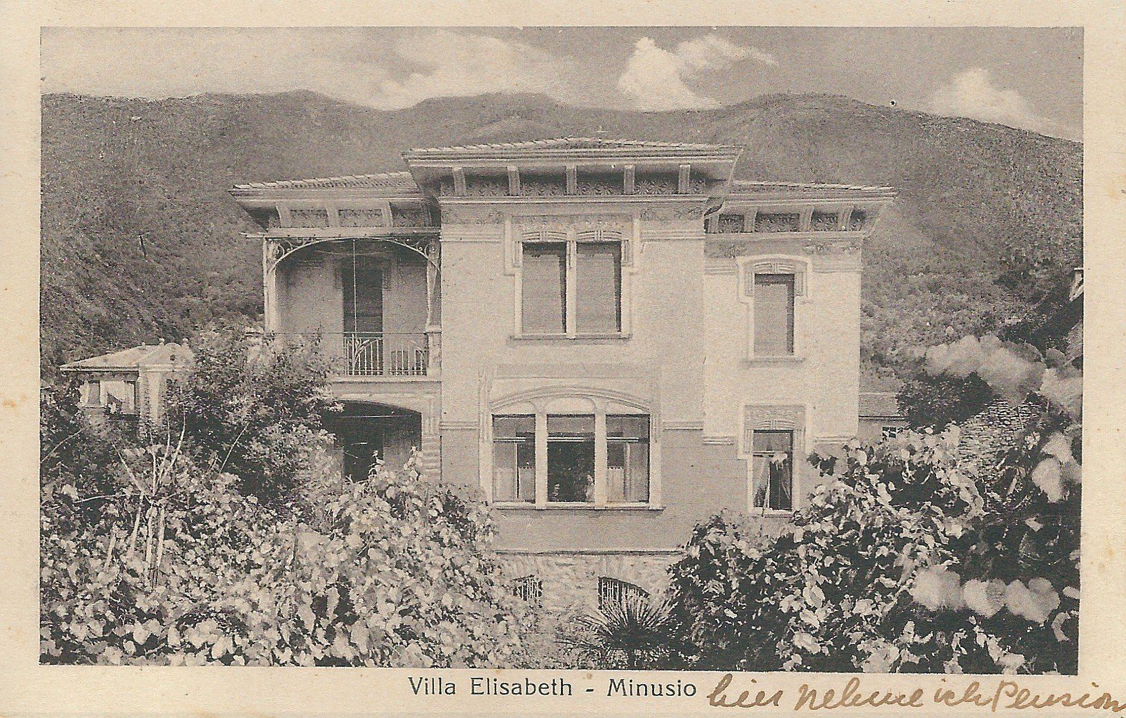 Cartoline postali: Minusio, Villa Elisabeth  1916 – Usato da Flums venduto da Guscha1