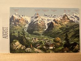 AK von Grindelwald mit Bergpanorama ( früher )