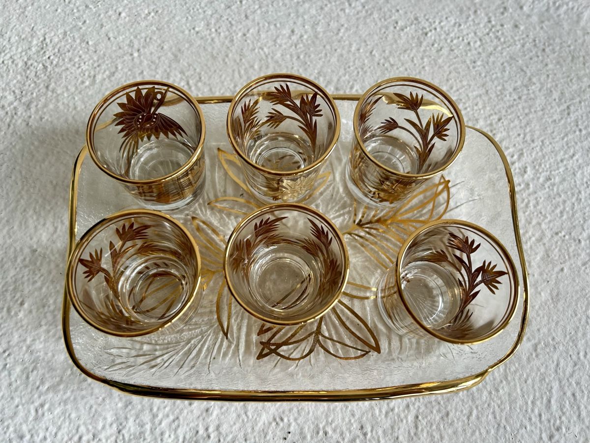 Bicchieri: Echtvergoldete Pisco Gläsli aus Peru – Usato da Gunten venduto da starfish3 1