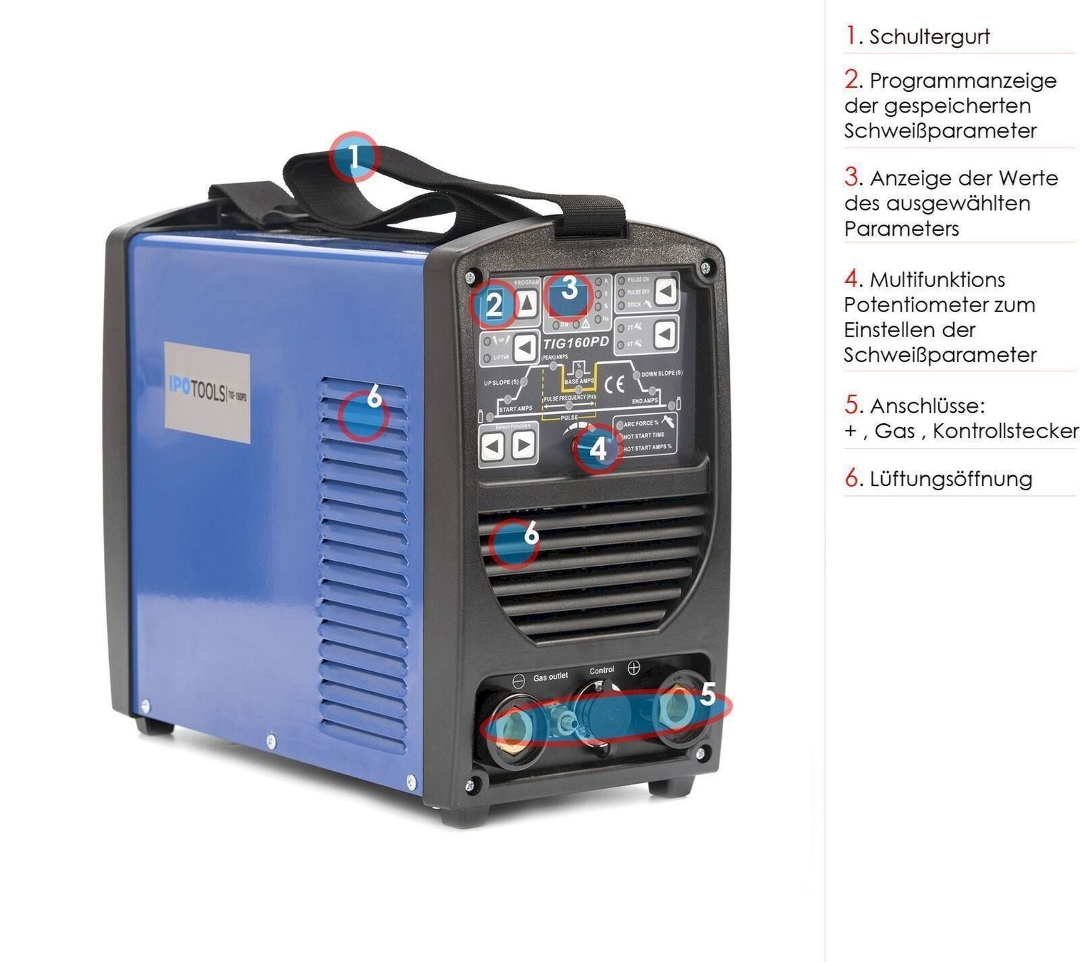 Saldatori: IPOTOOLS WIG Schweißgerät DC TIG-160PD – Nuovo e nell'imballaggio originale da Bottighofen venduto da zaap 4