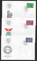 3 FDC 439-441 Serie Einzelmarken ET 21.2.1966