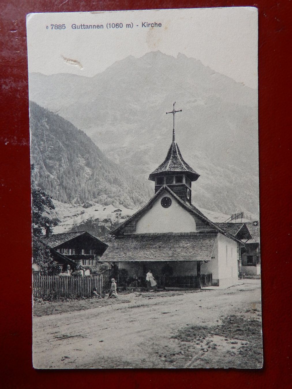 Cartes postales: AK Guttannen - Kirche - belebt – D'occasion à Senèdes par Framboise52