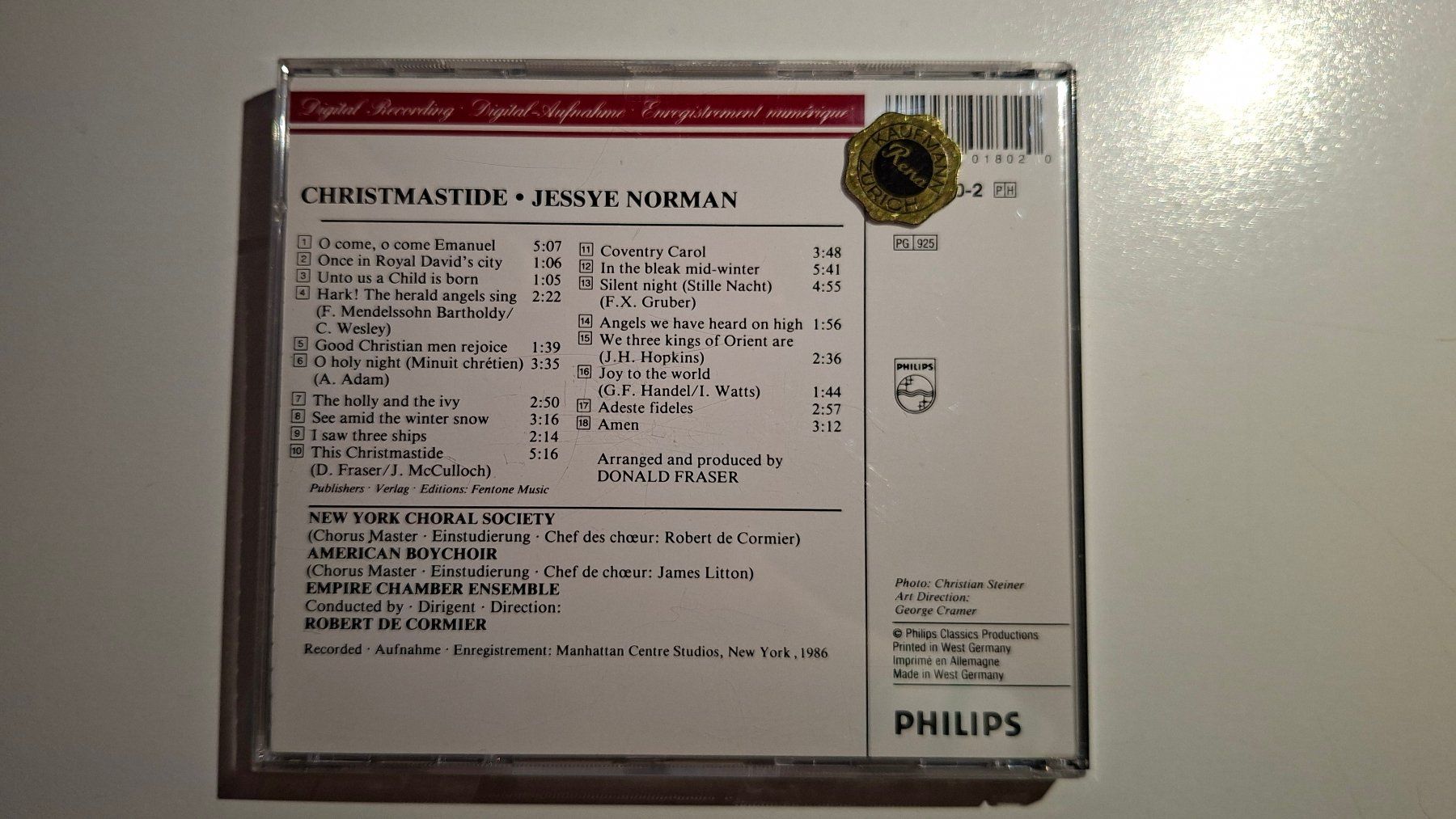 CD: Jessye Norman: Christmastide Philips CD – Usato da Weiningen ZH venduto da Annakatharina 1