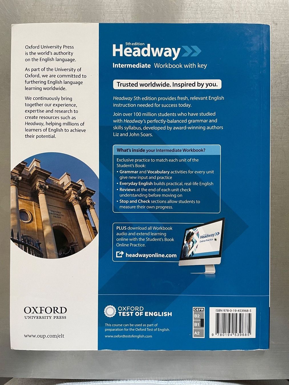 Libri: Headway Intermediate Workbook with key Oxford – Usato da Walperswil venduto da Mangiaba 1