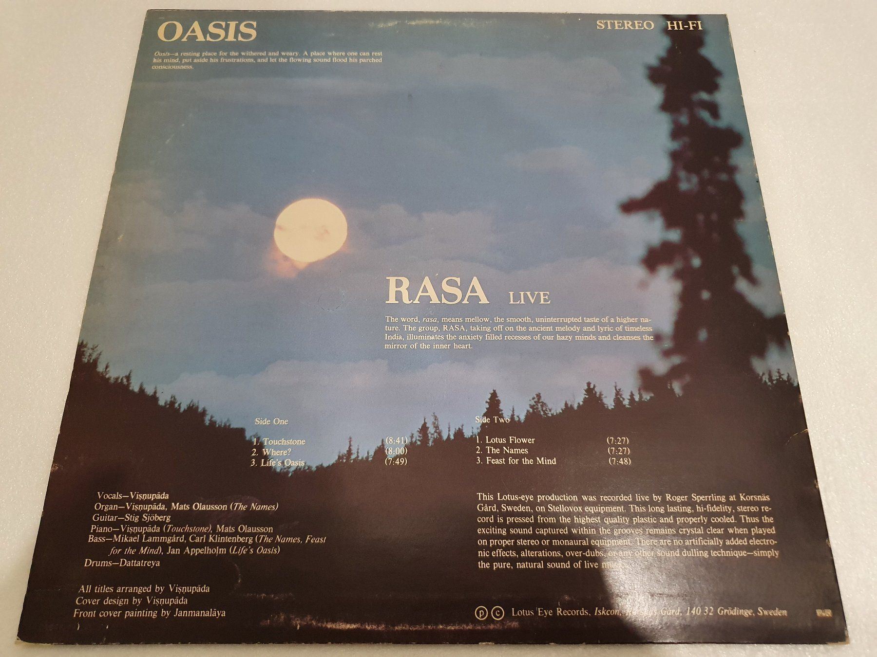 Dischi in vinile: Rasa – Oasis – Usato da Uster venduto da Vinyl-Leidenschaft 1