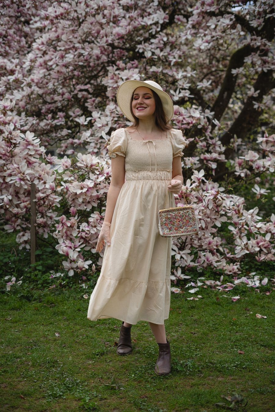 Vestiti: Romantic Spring Dress, Cottagecore Beige S – Usato da Mägenwil venduto da VintageGirly 8