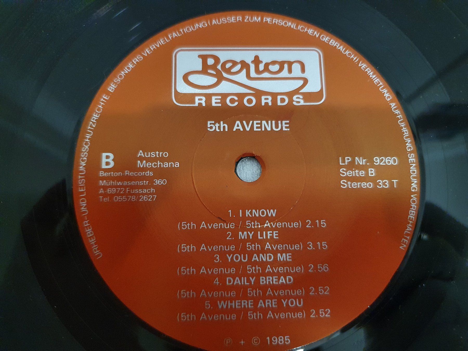 Dischi in vinile: 5th Avenue - 5th Avenue – Usato da Uster venduto da Vinyl-Leidenschaft 5