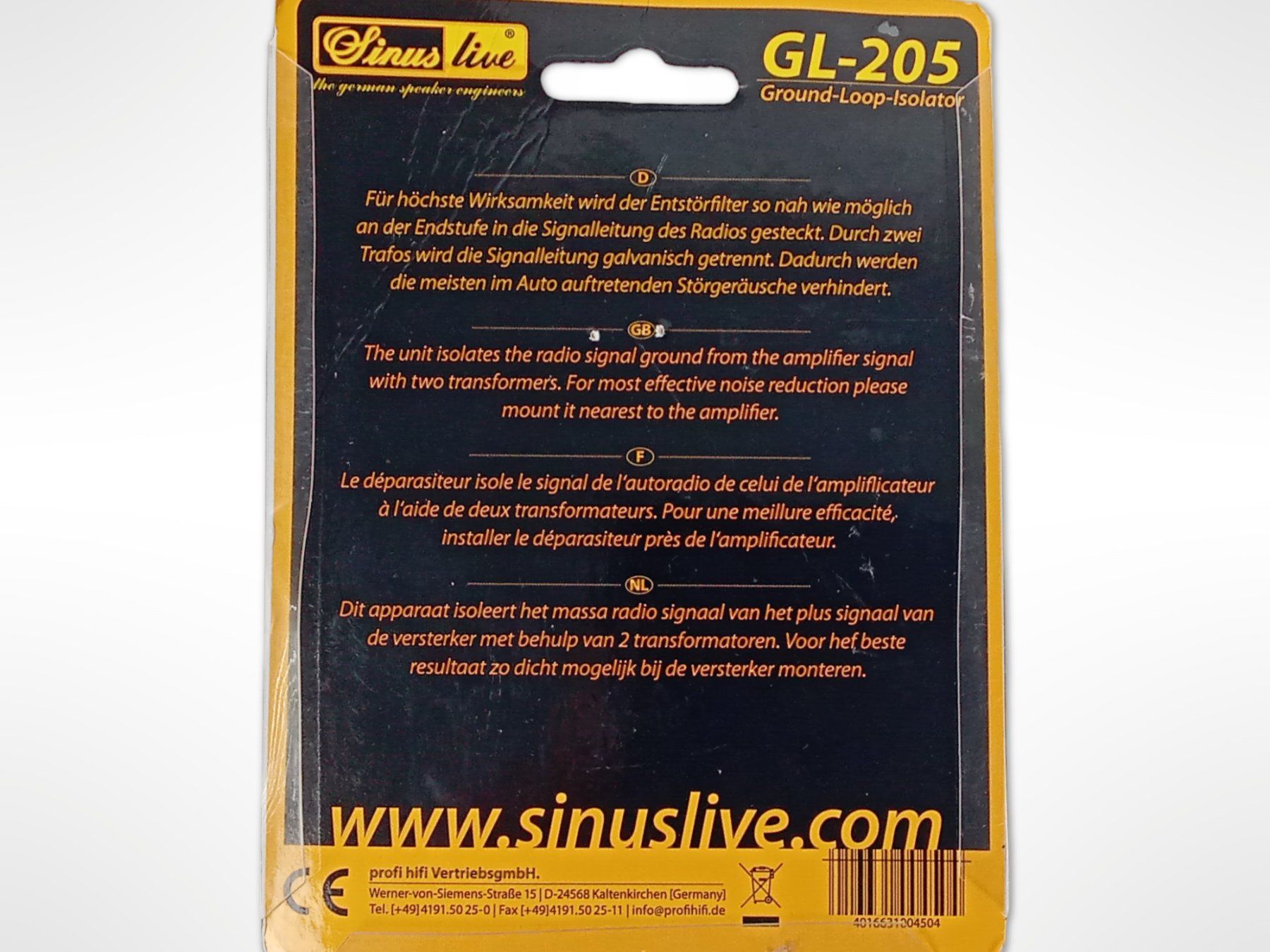 Componenti elettronici: SINUSLIVE Entstörfilter GL-205 – Nuovo (secondo la descrizione) da Suhr venduto da Restwert_Suhr 6
