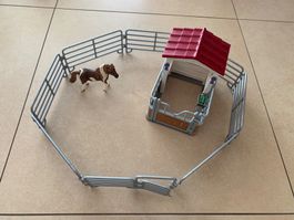 Schleich Weidezaun, Pferdebox und Pferd