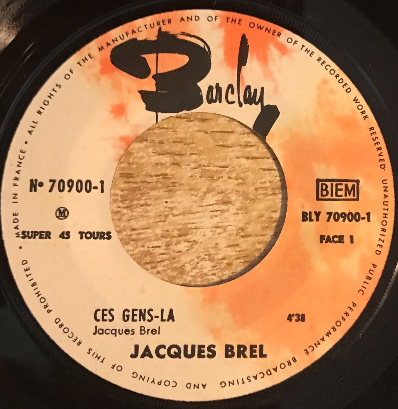 Schallplatten: JACQUES BREL - CES GENS LÀ – Gebraucht aus Bussigny von  3