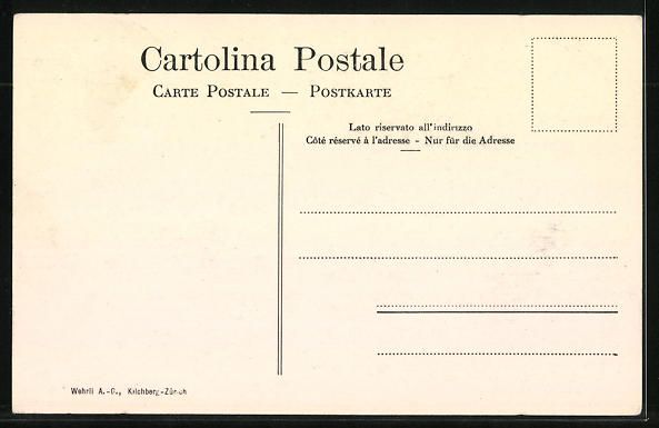 Cartoline postali: AK Lugano, Via Pessina – Usato da Berlin venduto da bartko-reher 1