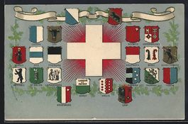 AK Schweiz, Wappen der Schweizer Kantone