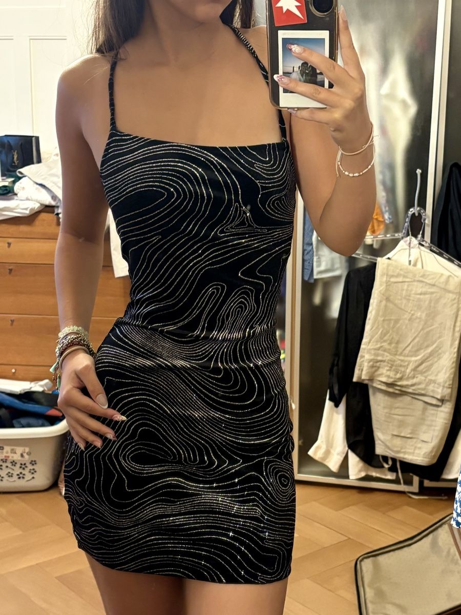 H&M Vestiti: Minikleid mit glitzerndem Muster | Partydress – Nuovo (secondo la descrizione) da Zürich venduto da ric_r96d 2