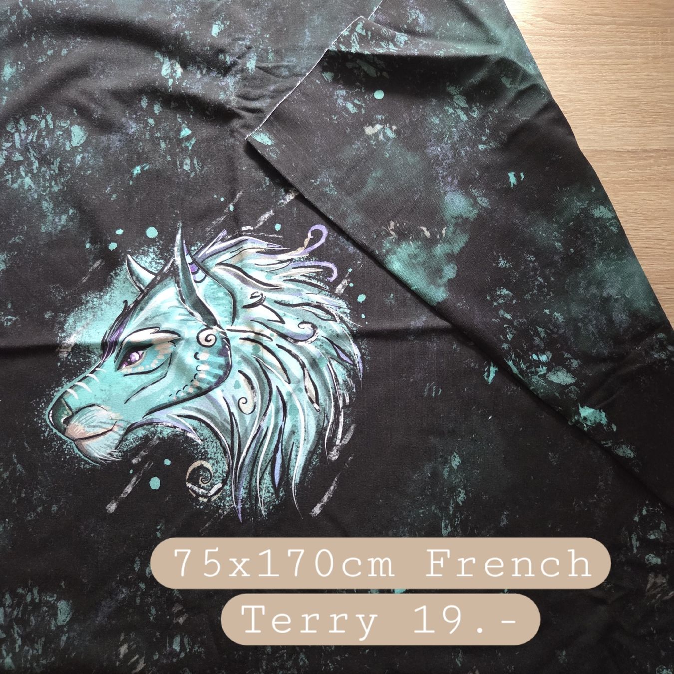 Stoffe: Panel Wolf Malephine French Terry  – Neu und originalverpackt aus Näfels von CH.Kchlineknopf