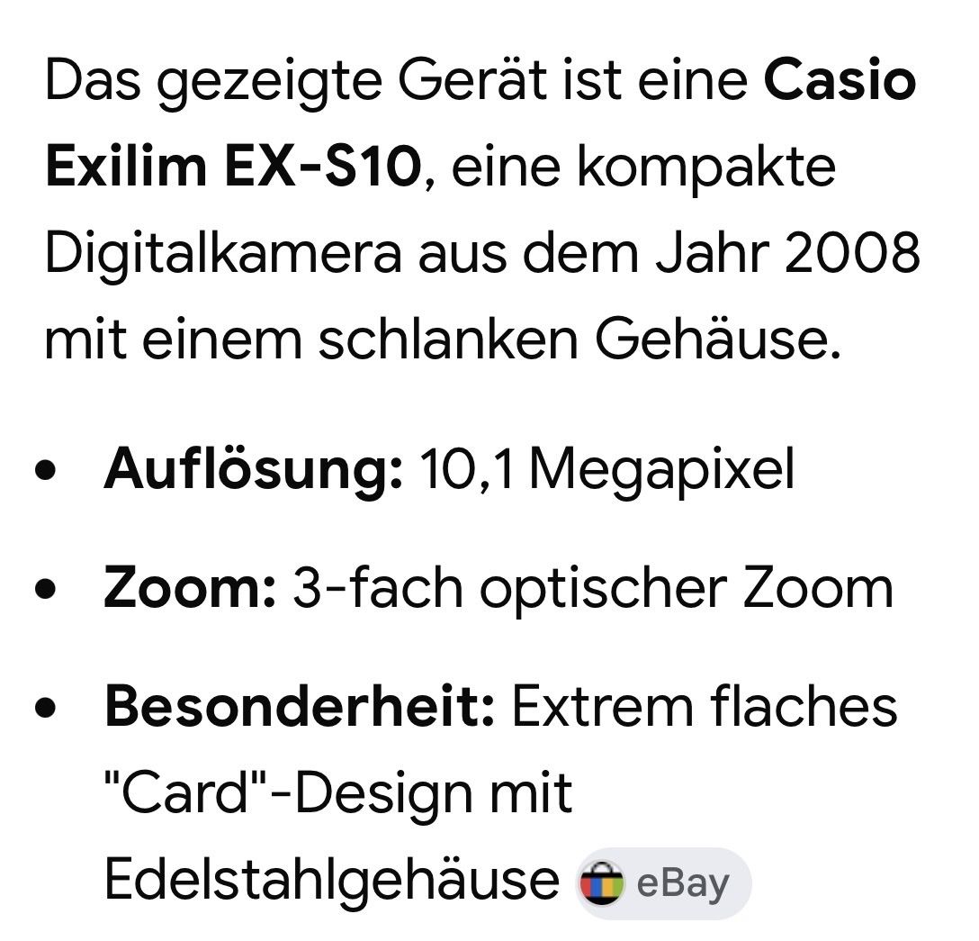 Casio Fotocamera: CASIO EXILIM DIGITALKAMERA – Usato da Plons venduto da wartauchris 6