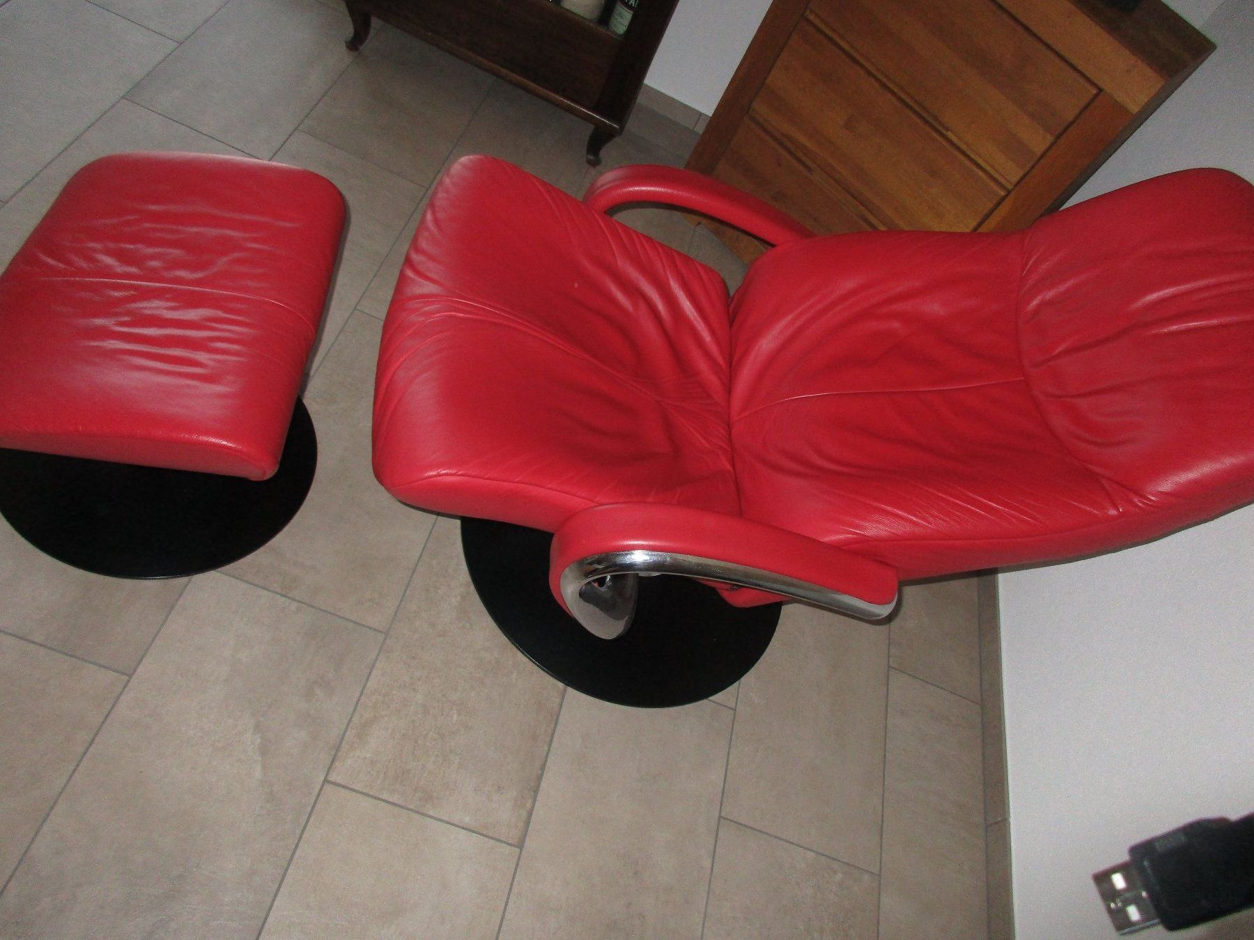 Poltrone: Relax Sessel rotes Leder – Usato da Niederwil AG venduto da Cembalo 4