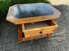 Schiefertisch /Holztisch mit Schublade