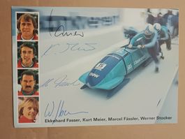 Bobteam Fasser - 4x Handsigniert 80/90er Jahre