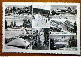 Châtel St. Denis - Les Paccots - Skieurs, multi-vues 1960