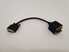 DVI Adapter, DVI-I Stecker zu VGA u. 3x Cinch - TOP Zustand!