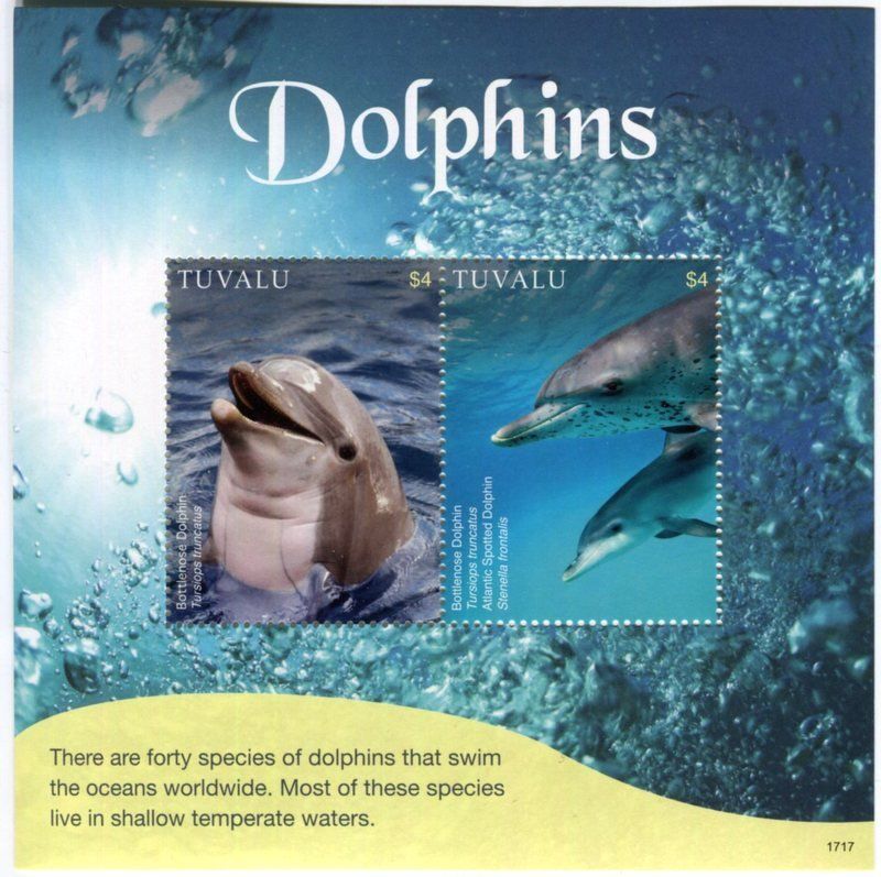 Alle Briefmarken: Block "Delfine". Tuvalu. – Neu und originalverpackt aus Basel von Butsch5
