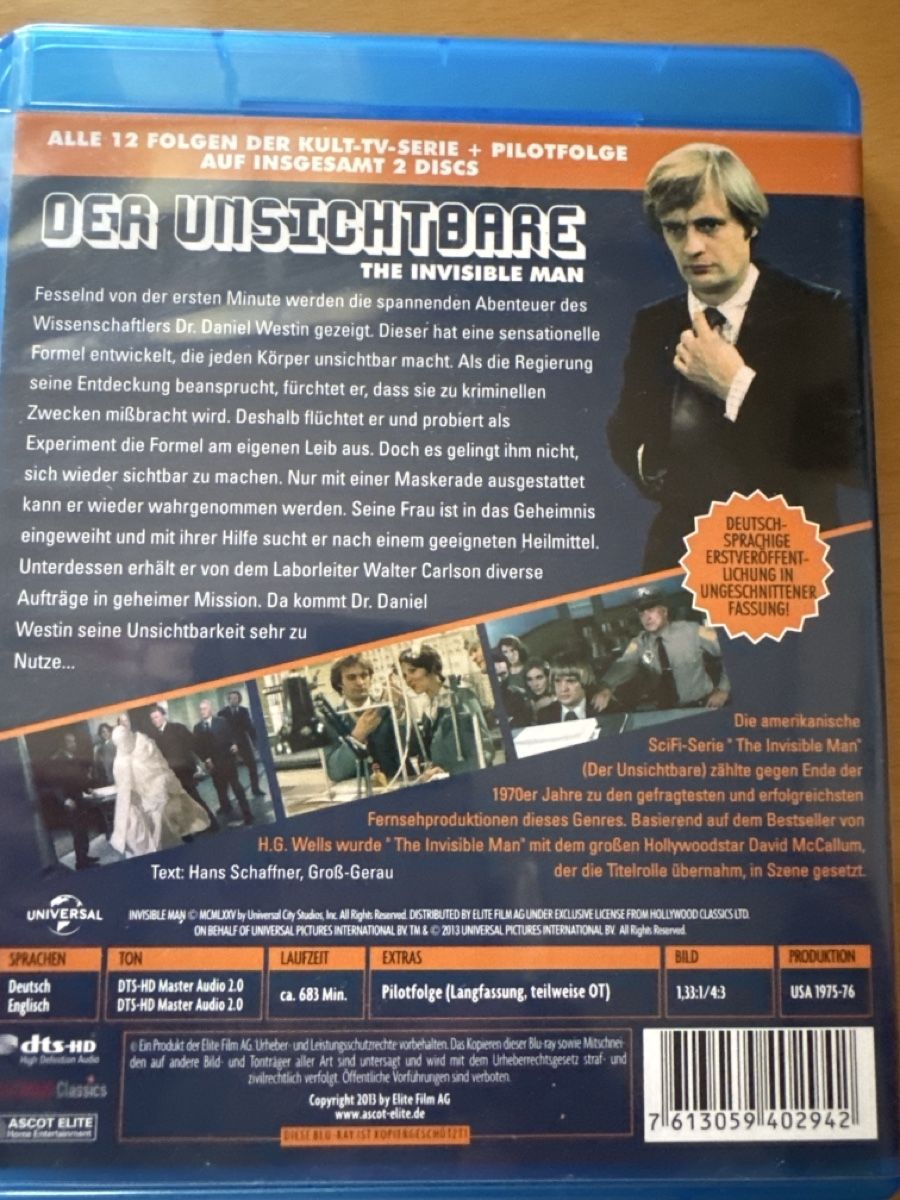 Tutti i DVDs: Der Unsichtbare  – Usato da Brunnadern venduto da Nanuk60 1