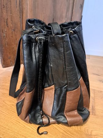 Vintage Leder Handtasche / Beuteltasche aus Argentinien