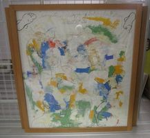aus Privatsammlung - Jürg Stamm Gouache/Collage - 152X168cm