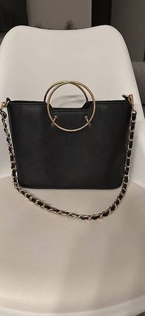 Handtasche schwarz/gold