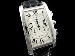 Cartier Tank Américaine Chrono Date 18k WG 27mm Q *U1179
