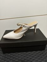 Hammersein Mules Gr. 38 Weiss Strass, Leder