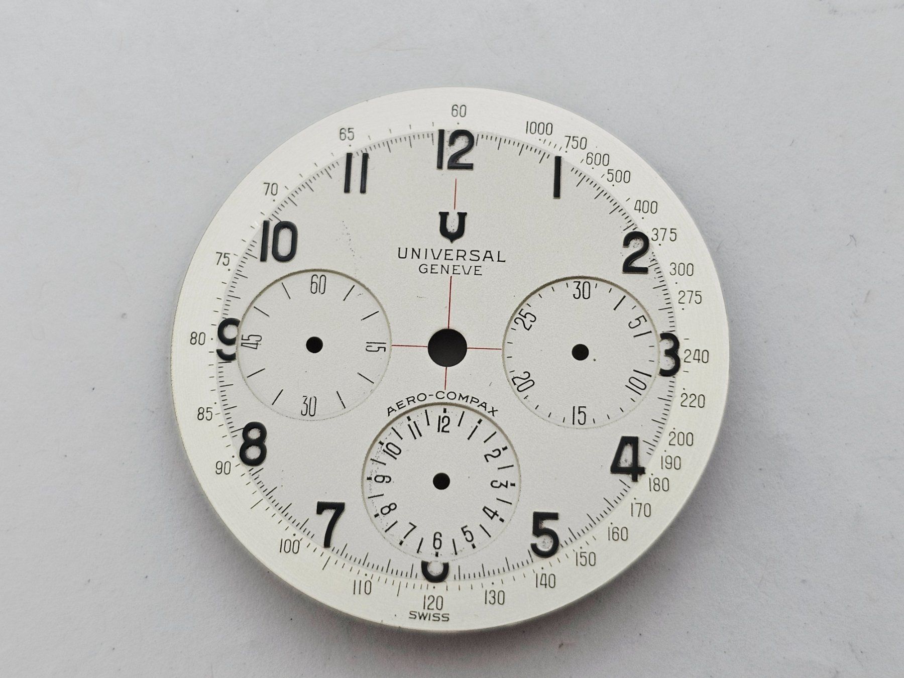 Universal Genève Orologi: Universal Geneve Aero-Compax Zifferblatt – Usato da Bassersdorf venduto da AnkerWatch