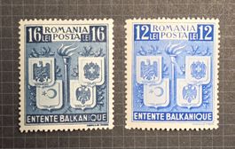 Rumänien 1940 Balkangürtel Entente MNH postfrisch (2 Stk.)