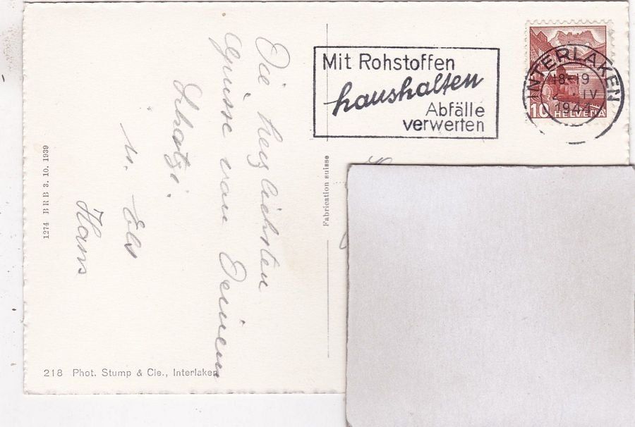 Cartoline postali: Interlaken mit Strandbad, gelaufen 1944 – Usato da Frauenfeld venduto da POML 1
