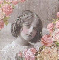 2 Servietten Flower Girl