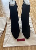 Valentino Black Suede Ankle Boots - Size 37.5, new