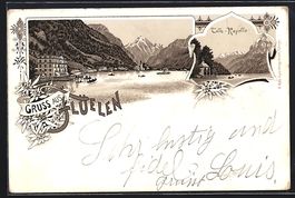 Litho Flüelen, Tells-Kapelle, Ortsansic
