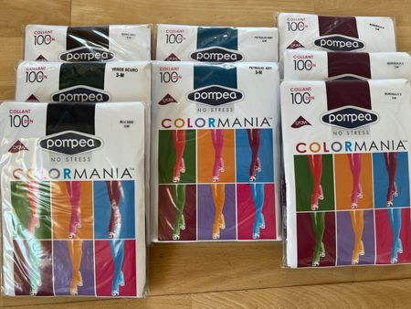 8 blickdichte Strumpfhosen (5 versch. Farben) in Gr. M, NEU