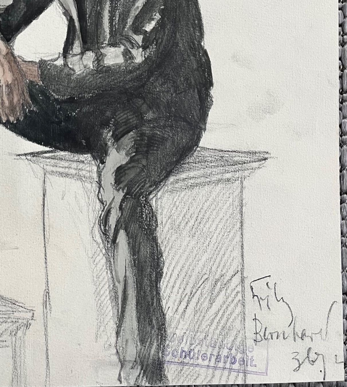 Dipinti: Fritz Bernhard ORIGINAL ZEICHNUNG MISCHTECHNIK SIGNIERT – Usato da Gersau venduto da kunst-online 7