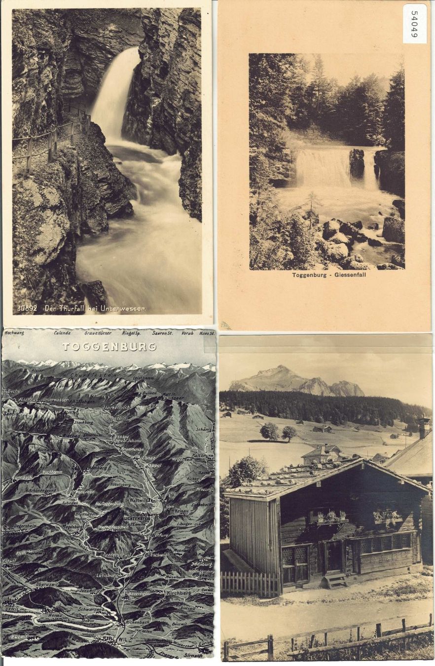 Cartoline postali: 4 AK - Toggenburg – Usato da Ettingen venduto da Kartenplanet