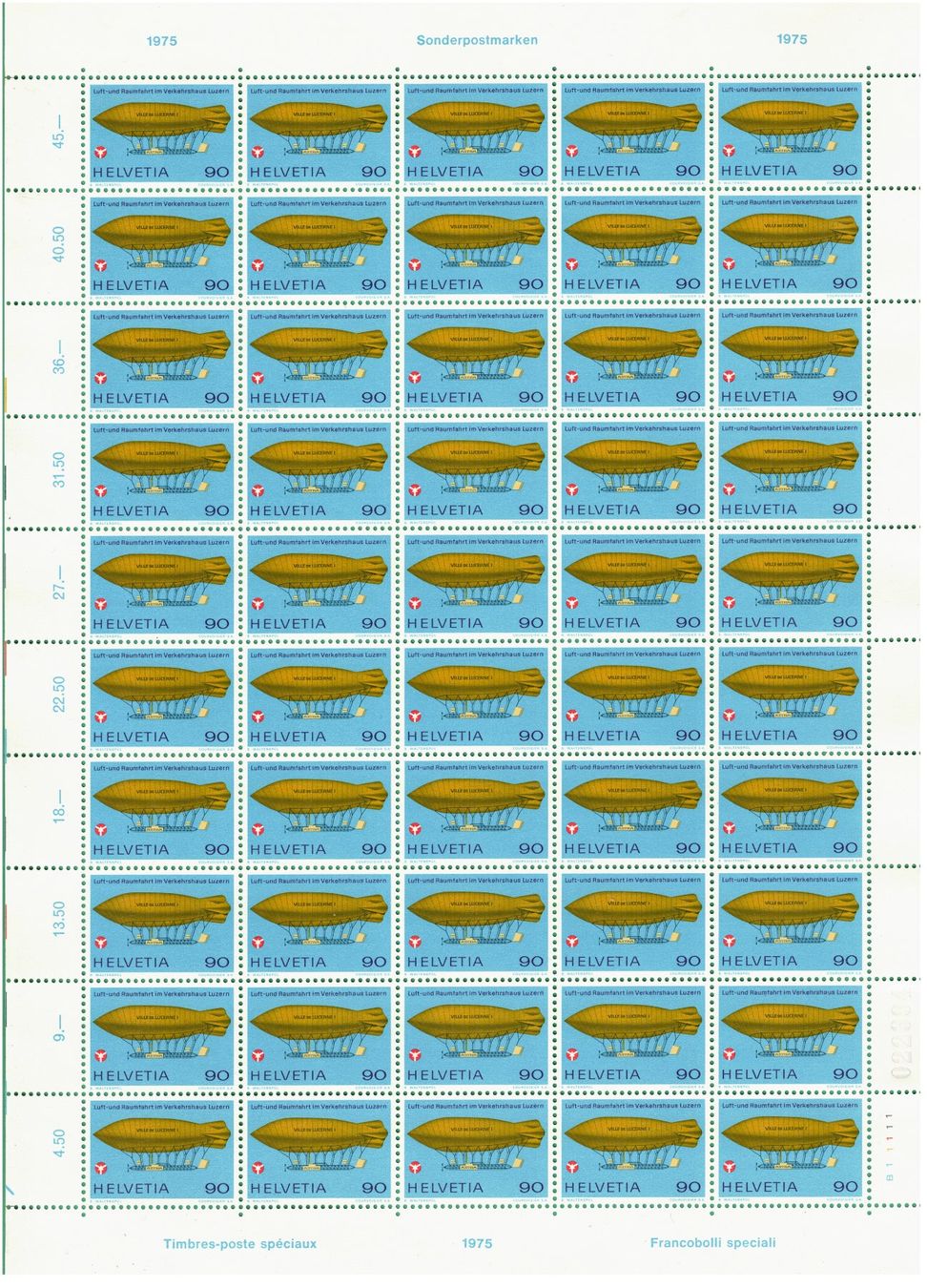 Alle Briefmarken: Bogen   1975     Luft-  und  Raumfahrt    postfrisch – Neu (gemäss Beschreibung) aus Mellingen von Ginger