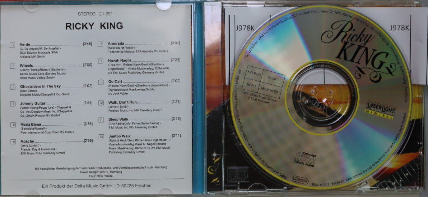 CD: Ricky King – Usato da Luzern venduto da CONTENTI 1