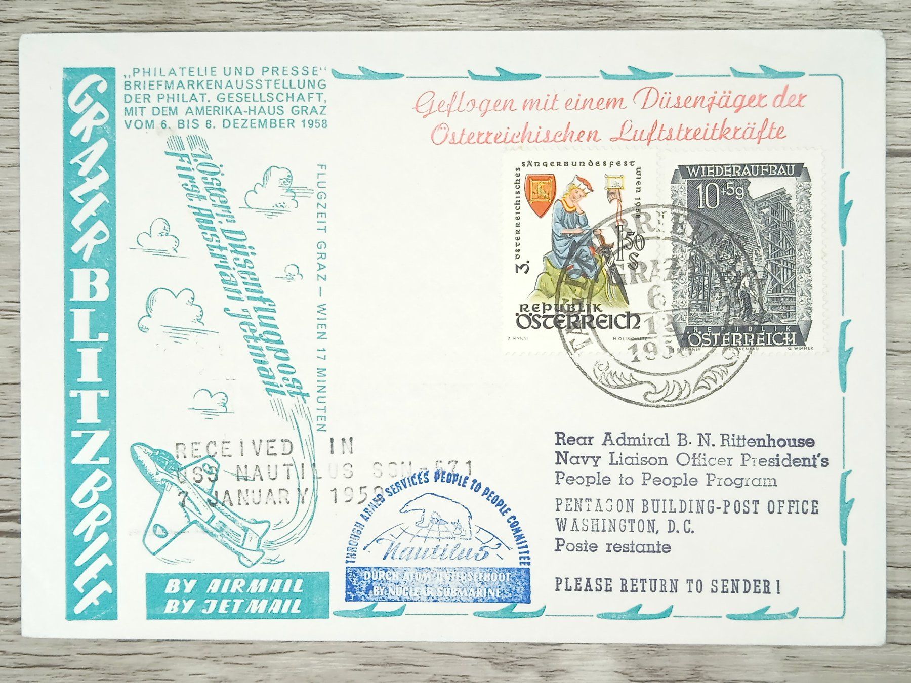 Tutti i francobolli: TR15 Enveloppe + Timbre Autriche 1958 – Usato da Cousset venduto da Patrick_Collections