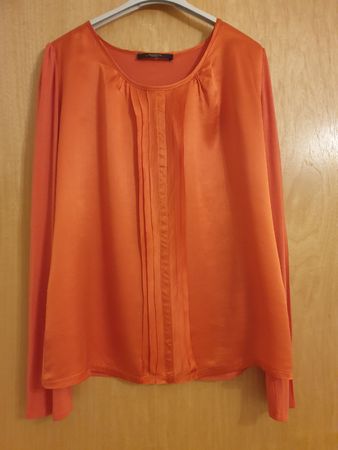 Max Mara Weekend blouse, L, orange, soie, viscose